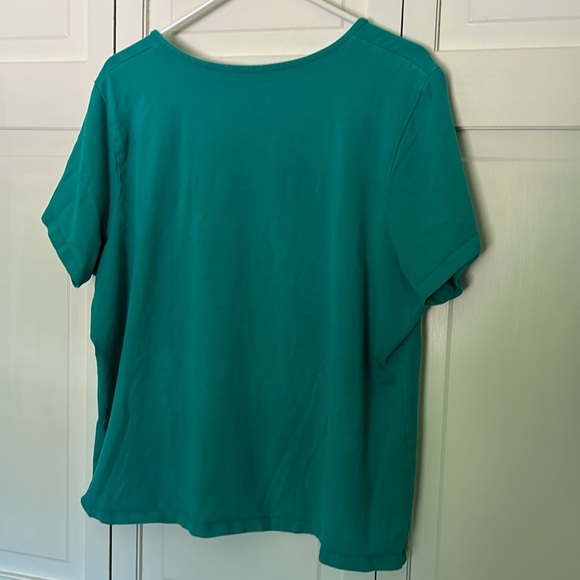 Croft & Barrow Woman Stretch 2x Kelly Green Shirt - Picture 5 of 5